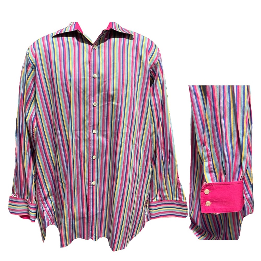 Joseph Turner Brightly Striped Shirt!